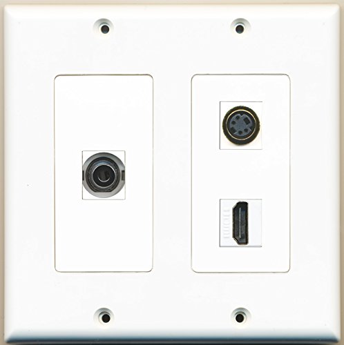 RiteAV - 1 Port HDMI 1 Port S-Video 1 Port 3.5mm - 2 Gang Wall Plate