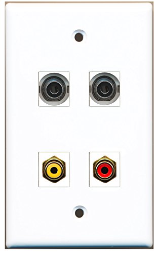 RiteAV - 1 Port RCA Red 1 Port RCA Yellow 2 Port 3.5mm Wall Plate
