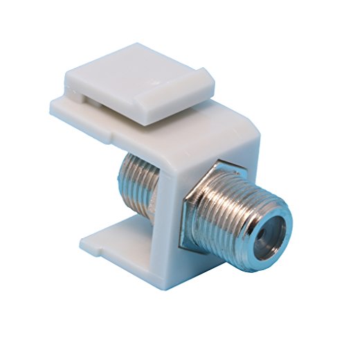 RiteAV Coax Cable F Type Keystone Jack Coupler Connector Female to Female - Gray
