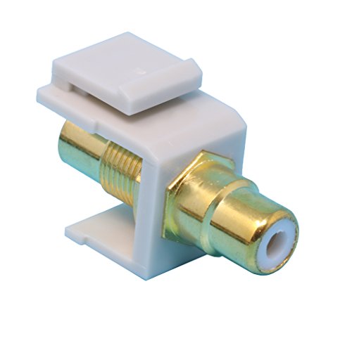 RiteAV RCA White Keystone Coupler Gray Female/Female