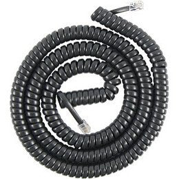 Cable N Wireless 50ft PHONE LINE COIL HANDSET CORD BLACK