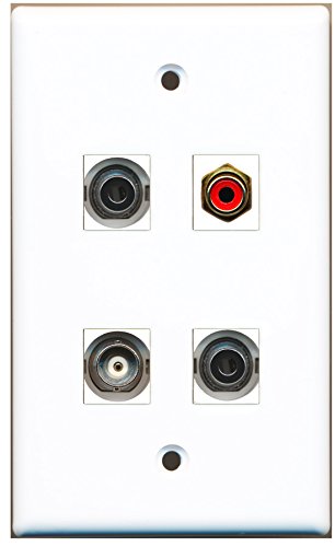 RiteAV - 1 Port RCA Red 2 Port 3.5mm 1 Port BNC Wall Plate