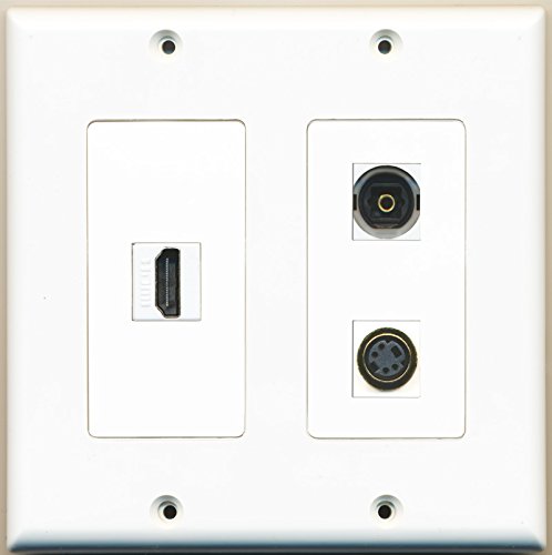 RiteAV - 1 Port HDMI 1 Port S-Video 1 Port Toslink - 2 Gang Wall Plate
