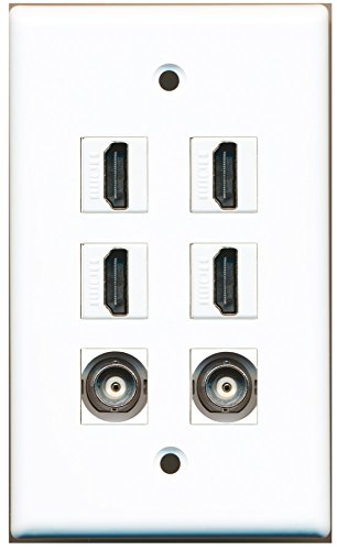 RiteAV - 4 HDMI 2 Port BNC Wall Plate