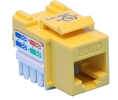 RiteAV CAT5E  Keystone Jack Yellow Punchdown (110 Type)