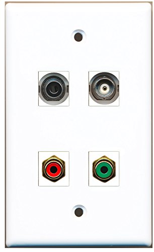 RiteAV - 1 Port RCA Red 1 Port RCA Green 1 Port 3.5mm 1 Port BNC Wall Plate