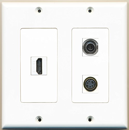 RiteAV - 1 Port HDMI 1 Port S-Video 1 Port 3.5mm - 2 Gang Wall Plate