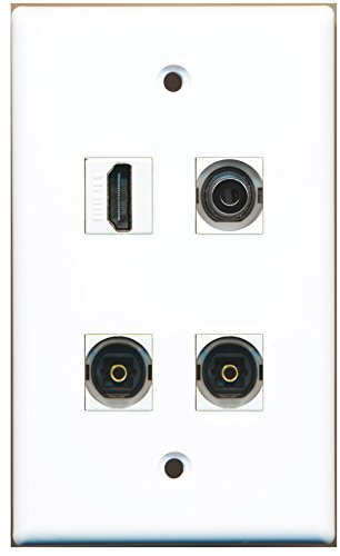 RiteAV - 1 Port HDMI 2 Port Toslink 1 Port 3.5mm Wall Plate