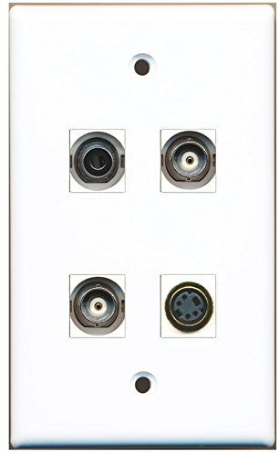 RiteAV - 1 Port S-Video 1 Port 3.5mm 2 Port BNC Wall Plate