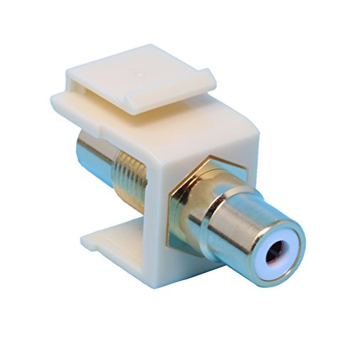 RiteAV RCA White Keystone Coupler Ivory Female/Female