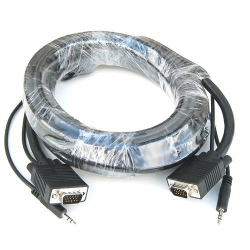 RiteAV SVGA Monitor Cable with 3.5mm Audio - 25 ft.