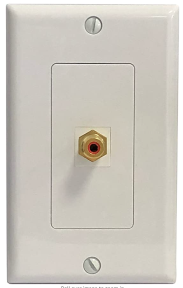 RCA Red to F-Type Coax - Black Keystone Adapter Coupler (for use in Bl ...
