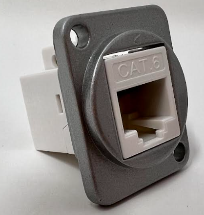 Cat 6 D Series Chassis Panel Mount Connector Pass Through Solderless B ...