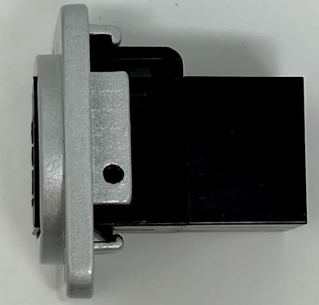 HDMI D Series Chassis Panel Mount Connector Pass Through Solderless Bulkhead Coupler, Silver Metal Housing/Black HDMI