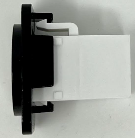 HDMI D Series Chassis Panel Mount Connector Pass Through Solderless Bulkhead Coupler, Black Metal Housing/White HDMI