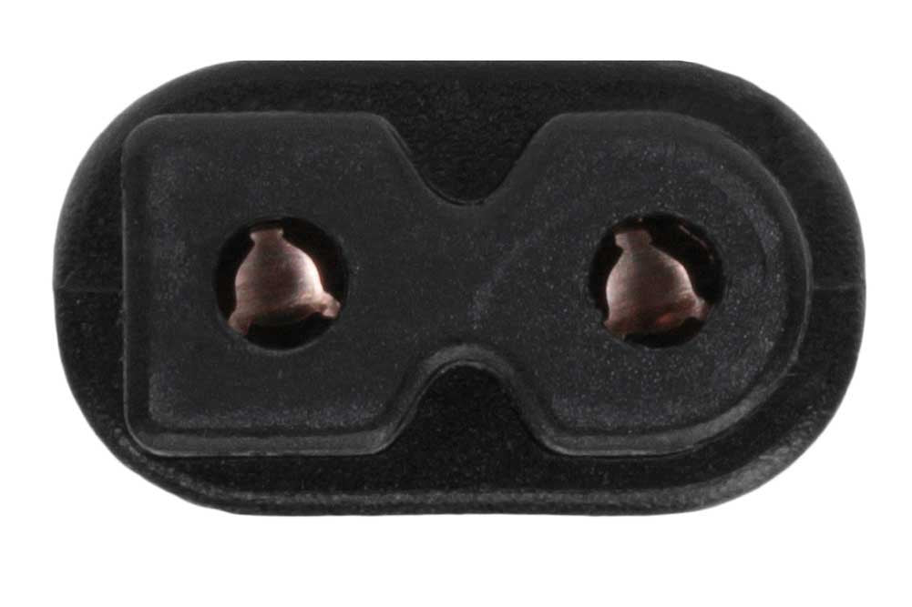 RiteAV - 10 Feet 18 AWG 2-Slot Polarized Power Cord IEC320C7 to NEMA 1-15P