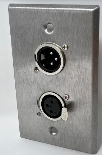 1 Port XLR 3 Pole Male /1 Port XLR 3 Pole Female D Series Heavy Duty Stainless Steel Wall Plate